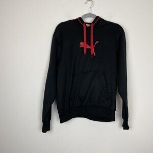 Puma Red Black Hooded Sweatshirt USP Warm Mens Size Small Pullover